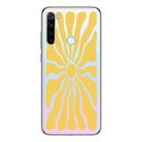 Manitoba Xiaomi Redmi Note 8 Uyumlu Güneş Tasarımlı Baskılı Şeffaf Silikon Telefon Kılıfı, Çok Renkli