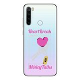 Manitoba Xiaomi Redmi Note 8 Uyumlu Heart Break Tasarımlı Baskılı Şeffaf Telefon Kılıfı, Çok Renkli