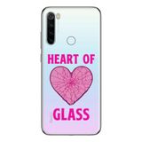 Manitoba Xiaomi Redmi Note 8 Uyumlu Heart Of Glass Tasarımlı Baskılı Şeffaf Telefon Kılıfı, Çok Renkli