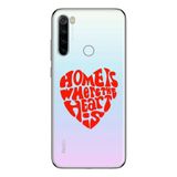 Manitoba Xiaomi Redmi Note 8 Uyumlu Home Tasarımlı Baskılı Şeffaf Telefon Kılıfı, Çok Renkli