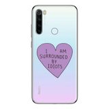 Manitoba Xiaomi Redmi Note 8 Uyumlu I Am Surrounded Tasarımlı Baskılı Şeffaf Telefon Kılıfı, Çok Renkli