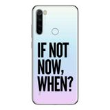 Manitoba Xiaomi Redmi Note 8 Uyumlu If Not Now When Tasarımlı Baskılı Şeffaf Telefon Kılıfı, Çok Renkli