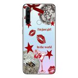 Manitoba Xiaomi Redmi Note 8 Uyumlu Im Just Girl Tasarımlı Baskılı Şeffaf Telefon Kılıfı