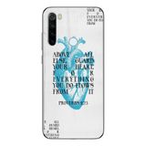 Manitoba Xiaomi Redmi Note 8 Uyumlu Kalp Kolaj Tasarımlı Baskılı Şeffaf Telefon Kılıfı