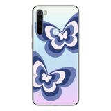 Manitoba Xiaomi Redmi Note 8 Uyumlu Kelebek Tasarımlı Baskılı Şeffaf Telefon Kılıfı, Çok Renkli