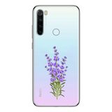 Manitoba Xiaomi Redmi Note 8 Uyumlu Leylak Tasarımlı Baskılı Şeffaf Silikon Telefon Kılıfı