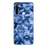 Manitoba Xiaomi Redmi Note 8 Uyumlu Mavi Dudaklar Tasarımlı Baskılı Şeffaf Telefon Kılıfı