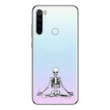 Manitoba Xiaomi Redmi Note 8 Uyumlu Meditasyon Tasarımlı Baskılı Şeffaf Telefon Kılıfı, Çok Renkli
