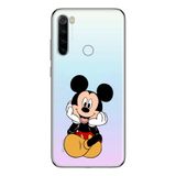 Manitoba Xiaomi Redmi Note 8 Uyumlu Mickey Tasarımlı Baskılı Şeffaf Telefon Kılıfı, Çok Renkli