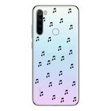 Manitoba Xiaomi Redmi Note 8 Uyumlu Müzik Notası Tasarımlı Baskılı Şeffaf Telefon Kılıfı
