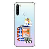 Manitoba Xiaomi Redmi Note 8 Uyumlu Okay Tasarımlı Baskılı Şeffaf Telefon Kılıfı, Çok Renkli