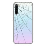 Manitoba Xiaomi Redmi Note 8 Uyumlu Örümcek Ağı Tasarımlı Baskılı Şeffaf Telefon Kılıfı