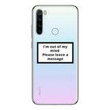 Manitoba Xiaomi Redmi Note 8 Uyumlu Out Of Mind Tasarımlı Baskılı Şeffaf Telefon Kılıfı, Çok Renkli