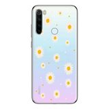 Manitoba Xiaomi Redmi Note 8 Uyumlu Papatya Tasarımlı Baskılı Şeffaf Telefon Kılıfı