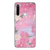 Manitoba Xiaomi Redmi Note 8 Uyumlu Pastel Çiçekler Tasarımlı Baskılı Şeffaf Telefon Kılıfı