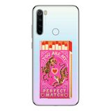 Manitoba Xiaomi Redmi Note 8 Uyumlu Perfect Match Tasarımlı Baskılı Şeffaf Telefon Kılıfı, Çok Renkli