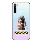 Manitoba Xiaomi Redmi Note 8 Uyumlu Post Modernism Tasarımlı Baskılı Şeffaf Telefon Kılıfı, Çok Renkli