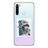 Manitoba Xiaomi Redmi Note 8 Uyumlu Rockstar Tasarımlı Baskılı Şeffaf Telefon Kılıfı, Çok Renkli
