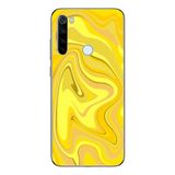 Manitoba Xiaomi Redmi Note 8 Uyumlu Sarı Desen Tasarımlı Baskılı Şeffaf Telefon Kılıfı