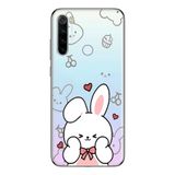 Manitoba Xiaomi Redmi Note 8 Uyumlu Sevimli Tavşan Tasarımlı Baskılı Şeffaf Telefon Kılıfı