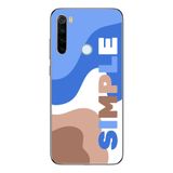 Manitoba Xiaomi Redmi Note 8 Uyumlu Simple Tasarımlı Baskılı Şeffaf Telefon Kılıfı, Çok Renkli