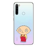 Manitoba Xiaomi Redmi Note 8 Uyumlu Stewie Griffin Tasarımlı Baskılı Şeffaf Telefon Kılıfı, Silikon, Çok Renkli