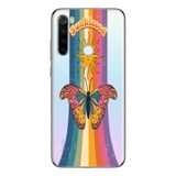 Manitoba Xiaomi Redmi Note 8 Uyumlu Sunkissed Tasarımlı Baskılı Şeffaf Telefon Kılıfı, Çok Renkli