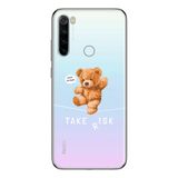 Manitoba Xiaomi Redmi Note 8 Uyumlu Take Risk Tasarımlı Baskılı Şeffaf Telefon Kılıfı, Çok Renkli