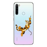 Manitoba Xiaomi Redmi Note 8 Uyumlu Tiger Tasarımlı Baskılı Şeffaf Telefon Kılıfı, Çok Renkli