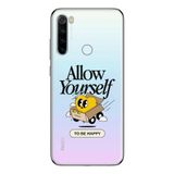 Manitoba Xiaomi Redmi Note 8 Uyumlu To Be Happy Tasarımlı Baskılı Şeffaf Telefon Kılıfı, Çok Renkli
