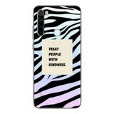 Manitoba Xiaomi Redmi Note 8 Uyumlu Treat People With Kindness Tasarımlı Baskılı Şeffaf Telefon Kılıfı, Çok Renkli