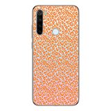 Manitoba Xiaomi Redmi Note 8 Uyumlu Turuncu Leopar Tasarımlı Baskılı Şeffaf Telefon Kılıfı