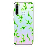 Manitoba Xiaomi Redmi Note 8 Uyumlu Yeşil Yıldırım Tasarımlı Baskılı Şeffaf Telefon Kılıfı