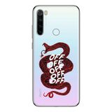 Manitoba Xiaomi Redmi Note 8 Uyumlu Yılan Tasarımlı Baskılı Şeffaf Telefon Kılıfı, Çok Renkli