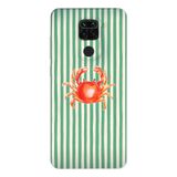 Manitoba Xiaomi Redmi Note 9 ile Uyumlu Baskılı Yumuşak Silikon Şeffaf Telefon Kılıfı, Yeşil Çizgili Tasarım