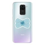 Manitoba Xiaomi Redmi Note 9 ile Uyumlu Kalp Yara Bandı Tasarımlı Baskılı Şeffaf Telefon Kılıfı, Çok Renkli, Silikon