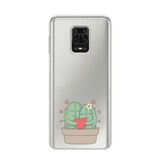 Manitoba Xiaomi Redmi Note 9 Pro Uyumlu Baskılı Yumuşak Silikon Şeffaf Telefon Kılıfı, Kaktüs Desen