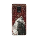 Manitoba Xiaomi Redmi Note 9 Pro/Note 9S ile Uyumlu Atlar Tasarımlı Baskılı Şeffaf Telefon Kılıfı