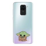 Manitoba Xiaomi Redmi Note 9 Uyumlu Baby Yoda Tasarımlı Baskılı Şeffaf Telefon Kılıfı