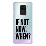 Manitoba Xiaomi Redmi Note 9 Uyumlu If Not Now When Tasarımlı Baskılı Şeffaf Telefon Kılıfı, Çok Renkli