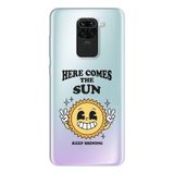 Manitoba Xiaomi Redmi Note 9 Uyumlu Keep Shining Tasarımlı Baskılı Şeffaf Telefon Kılıfı, Çok Renkli