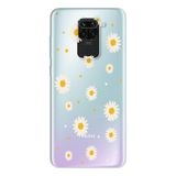 Manitoba Xiaomi Redmi Note 9 Uyumlu Papatya Tasarımlı Baskılı Şeffaf Silikon Telefon Kılıfı