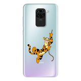 Manitoba Xiaomi Redmi Note 9 Uyumlu Tiger Tasarımlı Baskılı Şeffaf Telefon Kılıfı, Çok Renkli