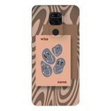 Manitoba Xiaomi Redmi Note 9 Uyumlu Who Cares Tasarımlı Baskılı Şeffaf Telefon Kılıfı, Çok Renkli