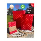 MANİVİ Balmumlu 2 Boy Kese + 3 Boy Balmumu Kumaş Seti ( Tekrar Kullanılabilen Balmumlu Gıda Sarma Bezleri )