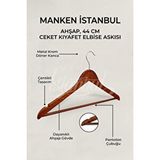 Manken İstanbul 10 Adet A Kalite Ahşap Ceket Askısı Gömlek Askısı Tişört Askısı Ahşap Askı Elbise Askısı Çok Renkli