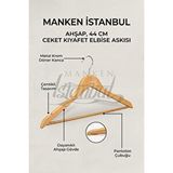 Manken İstanbul 10 Adet Ahşap Ceket Askısı Gömlek Askısı Tişört Askısı Ahşap Askı Elbise Askısı Çok Renkli