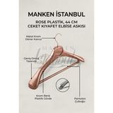 Manken İstanbul 10 Adet Bakır Kaplama Plastik Ceket Askısı Kıyafet Askısı Takım Elbise Askısı