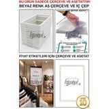 Manken İstanbul 10 Adet Beyaz A5 Fıyat Etiketi Çerçeve ve Asetat - A5 Çerçeve ve Iç Cep (Mandal Dahil Değildir)