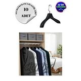 Manken İstanbul 10 Adet Ev Tipi 44 Cm Soft Siyah Plastik Ceket Askısı Buluz Askısı Elbise Askısı Kıyafet Askısı Çok Renkli